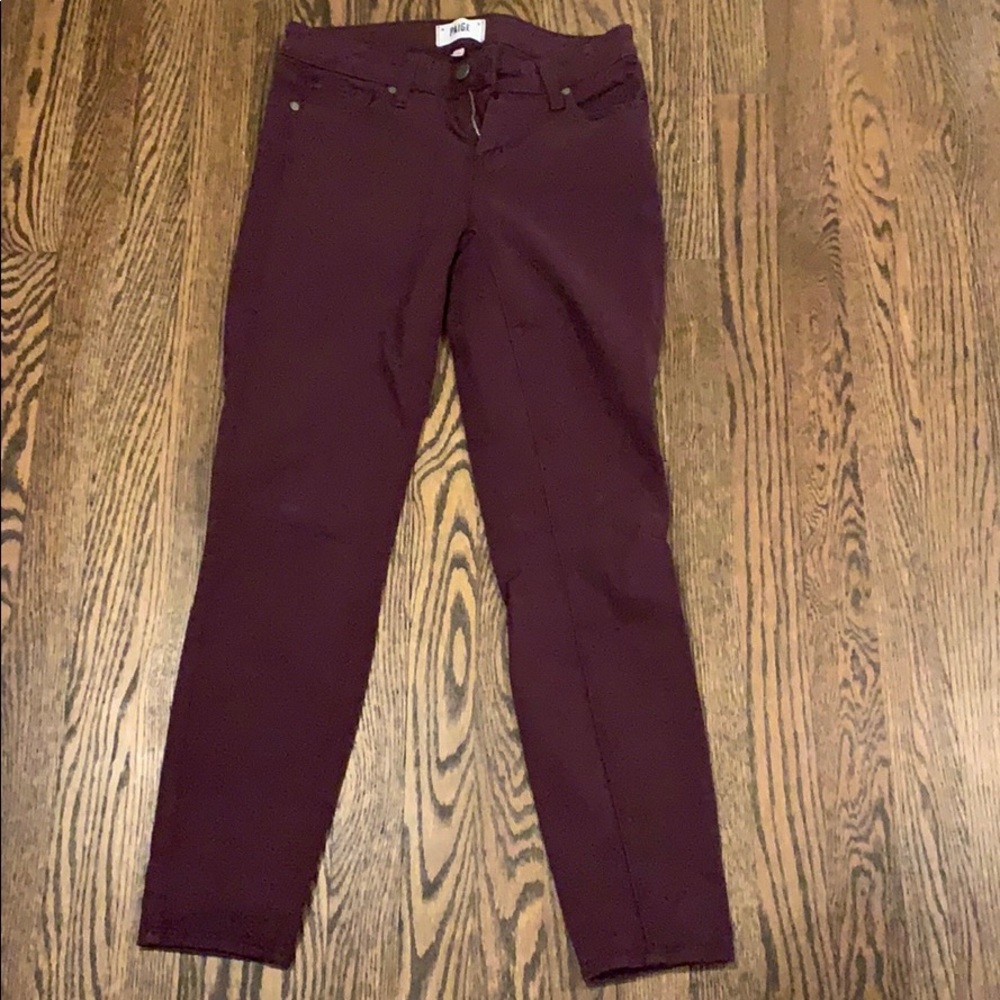 Paige plum colored ankle jeans!